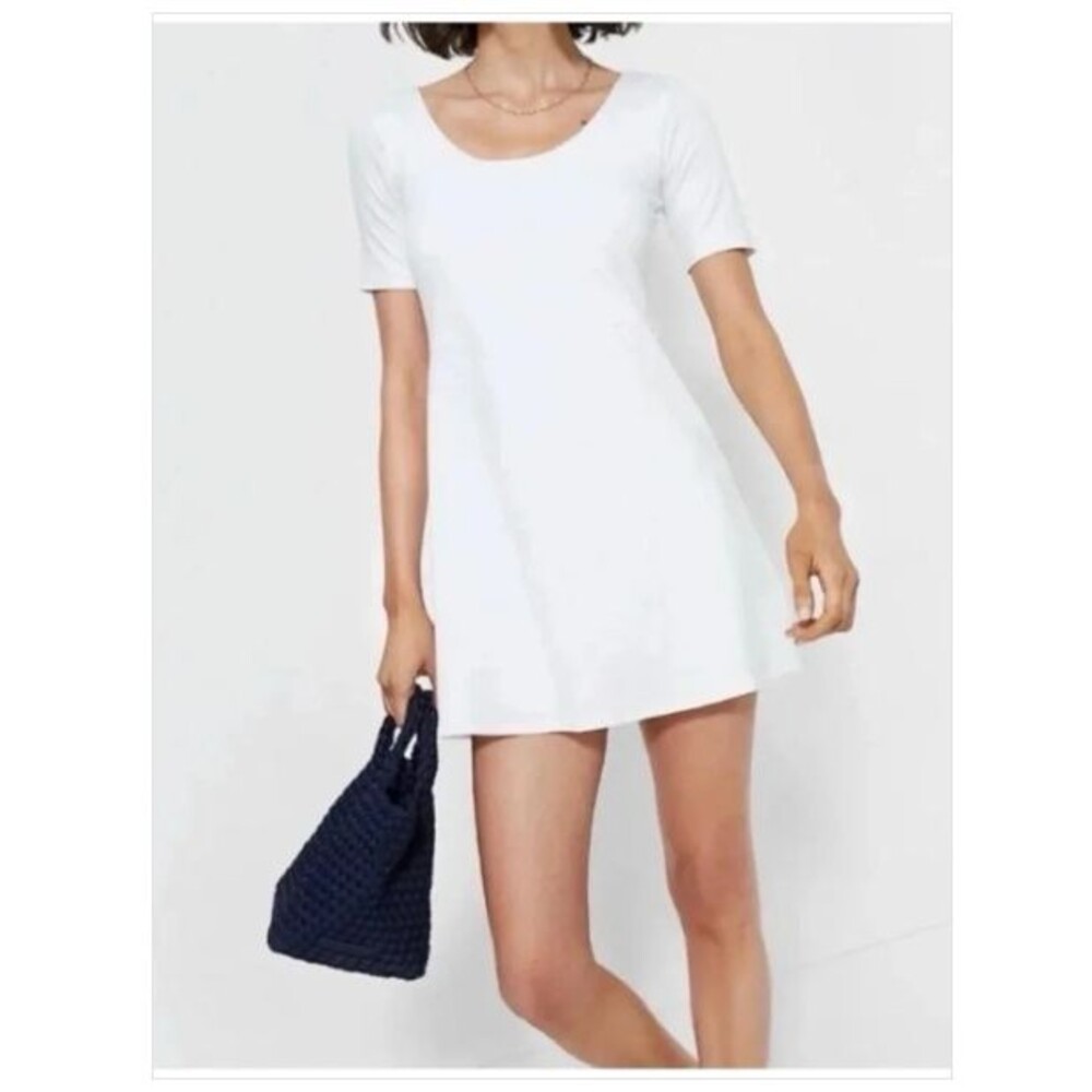 NWT Tuckernuck Tnuck Sport White Scoop Neck Tennis Athletic Dress Womens M Mediu